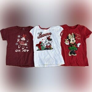 Lot Bundle VGUC Holiday Disney Minnie T-shirt Small (5-6)